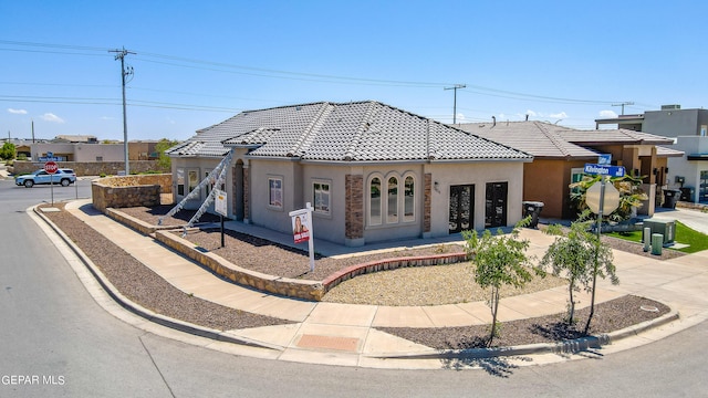 view of front of property with french doors