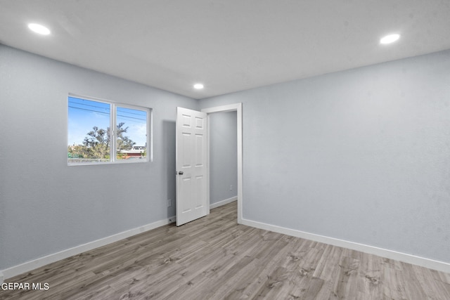 empty room featuring light hardwood / wood-style flooring