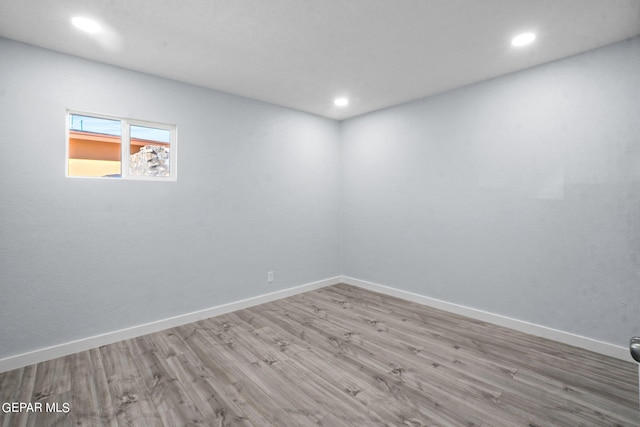 empty room featuring light hardwood / wood-style floors