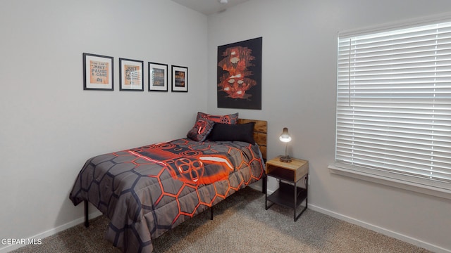view of carpeted bedroom