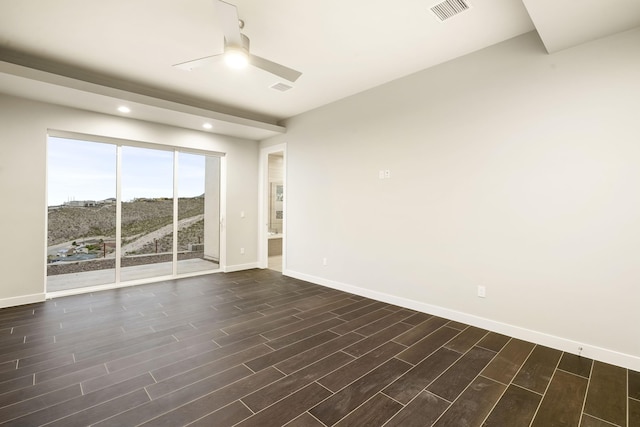5532 Ventana Del Sol Dr, El Paso, TX 79912 - unfurnished room with dark wood-type flooring and ceiling fan