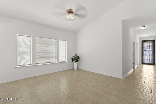 empty room featuring ceiling fan