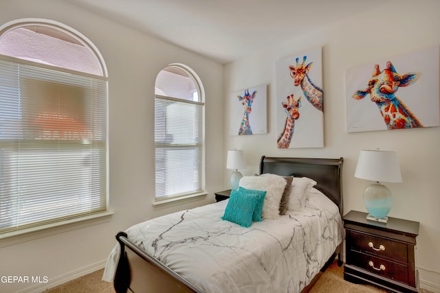 view of carpeted bedroom