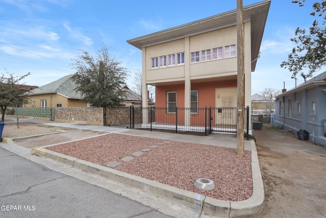 view of front of home featuring central AC