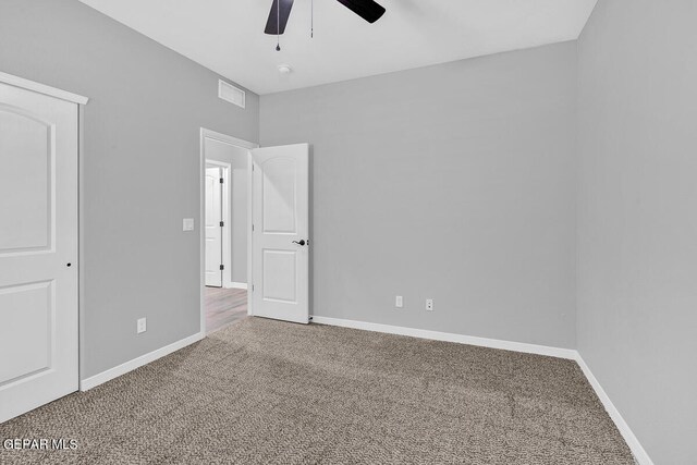 13357 Highworth Dr, El Paso, TX 79928 - unfurnished bedroom with carpet and ceiling fan
