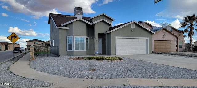 view of front facade with a garage