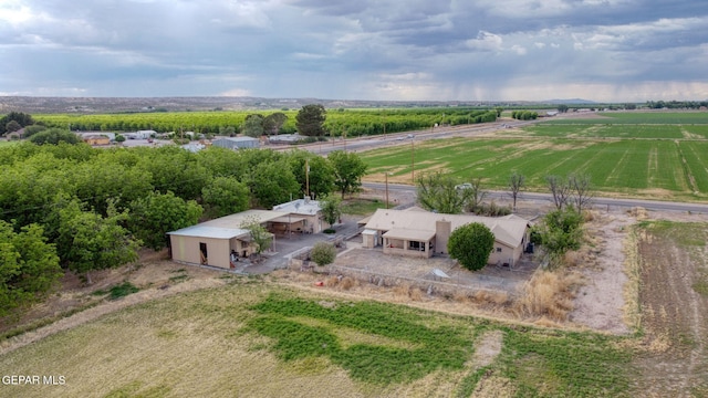 aerial view with a rural view