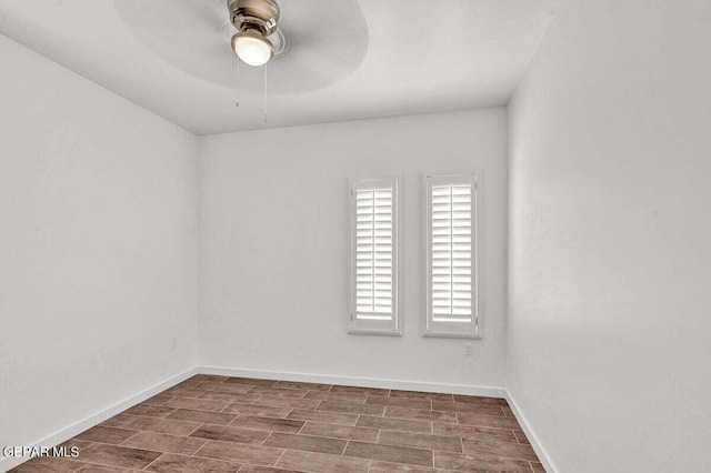 empty room featuring ceiling fan