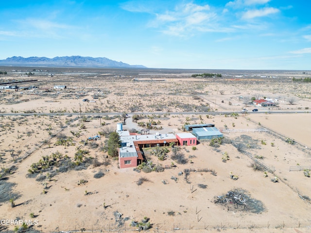 drone / aerial view with a mountain view