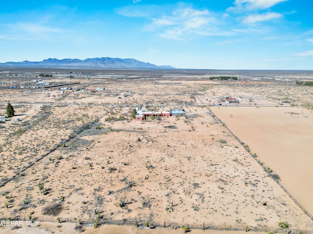 aerial view with a mountain view