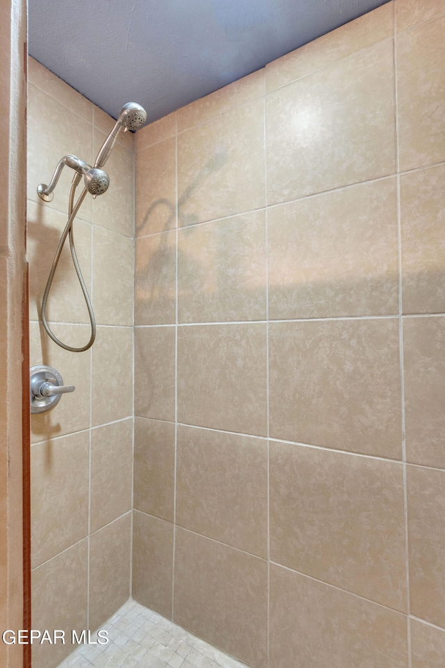 bathroom featuring tiled shower