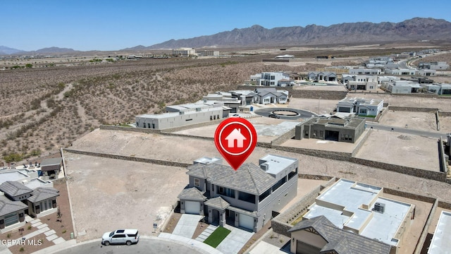 1848 Cimarron Park Dr, El Paso, TX 79911 - birds eye view of property featuring a mountain view and a residential view