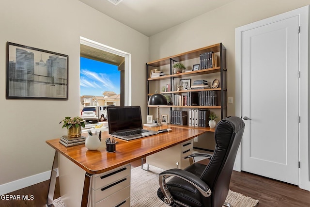 1848 Cimarron Park Dr, El Paso, TX 79911 - office space with baseboards and wood finished floors
