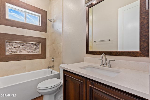 1848 Cimarron Park Dr, El Paso, TX 79911 - bathroom with toilet,  shower combination, and vanity