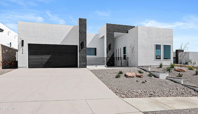 contemporary house with a garage