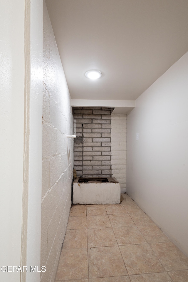 bathroom with tile floors