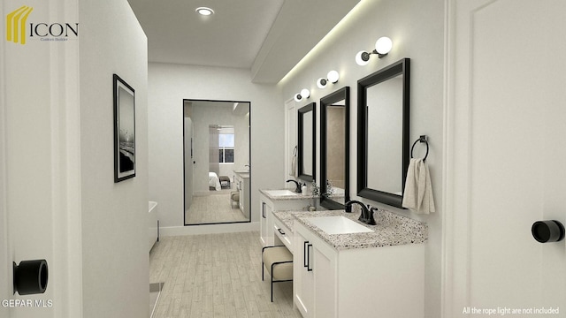 340 Roper Ln, Clint, TX 79836 - ensuite bathroom with double vanity and recessed lighting