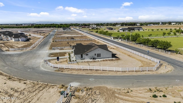 drone / aerial view with a rural view