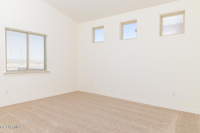 spare room featuring light colored carpet and a healthy amount of sunlight