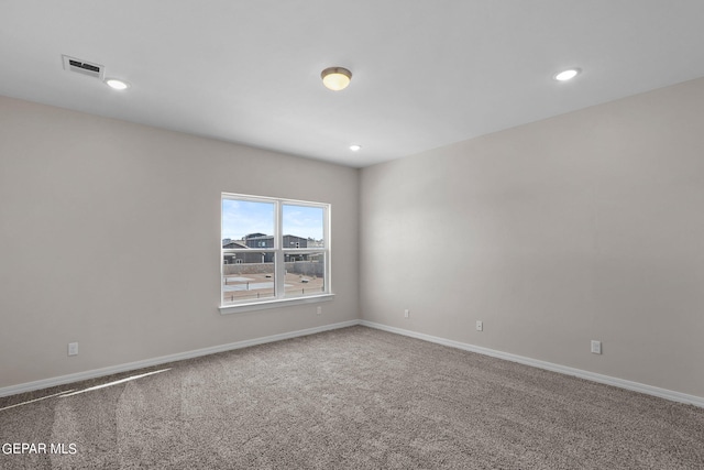 view of carpeted empty room