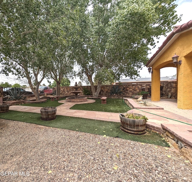 view of yard with a patio