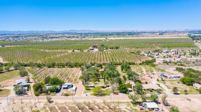 bird's eye view with a rural view