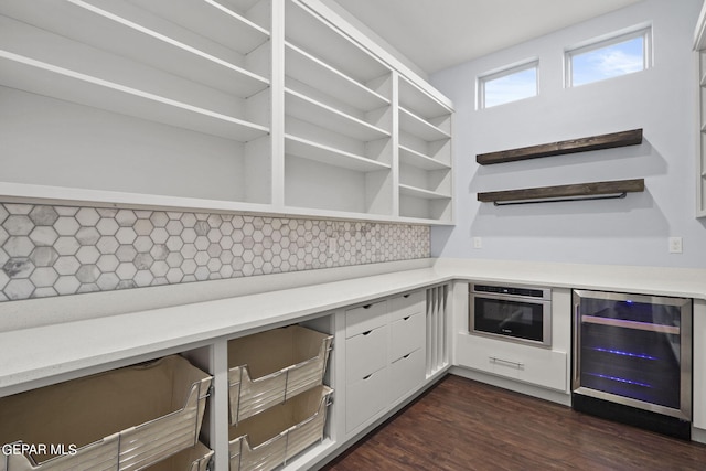 pantry featuring beverage cooler