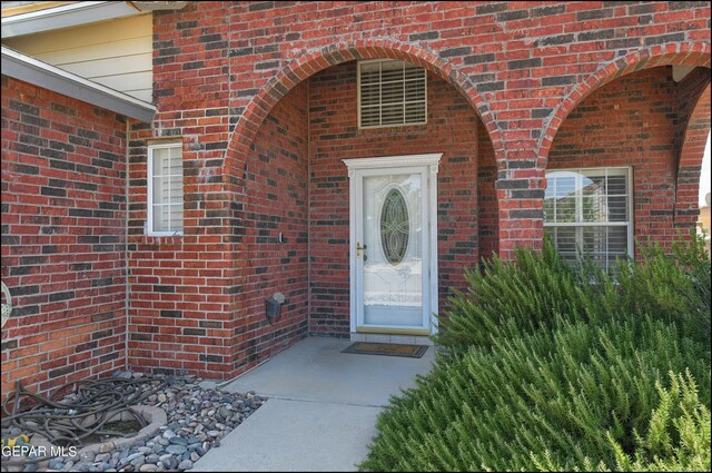 view of doorway to property