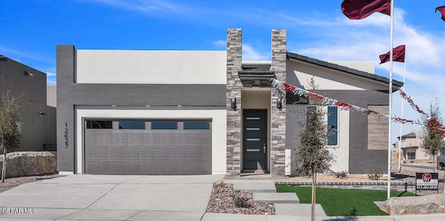 modern home with a garage