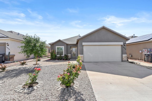 ranch-style house featuring a garage