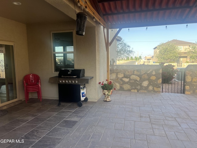 view of terrace with grilling area