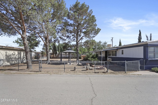 view of front of home with a gazebo