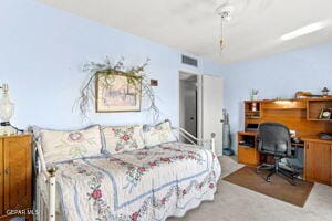 view of carpeted bedroom