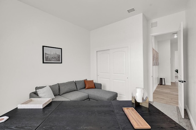 living room featuring carpet flooring