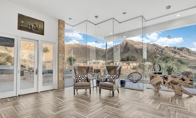 928 Singing Hills Dr, El Paso, TX 79912 - sunroom featuring a mountain view