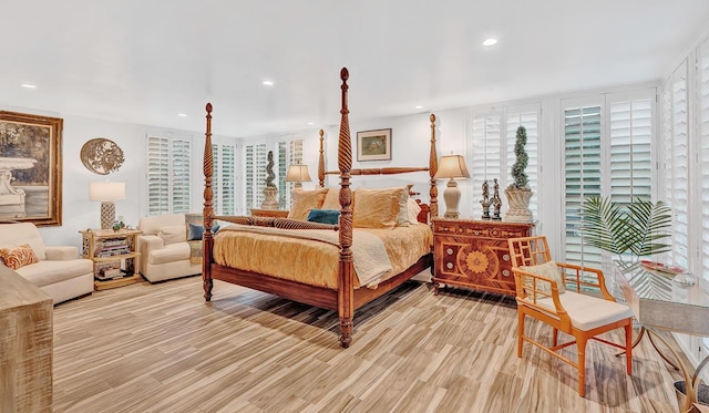 928 Singing Hills Dr, El Paso, TX 79912 - bedroom with light wood-style flooring and recessed lighting