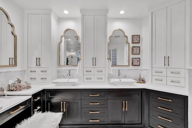 928 Singing Hills Dr, El Paso, TX 79912 - full bath featuring recessed lighting, double vanity, and a sink