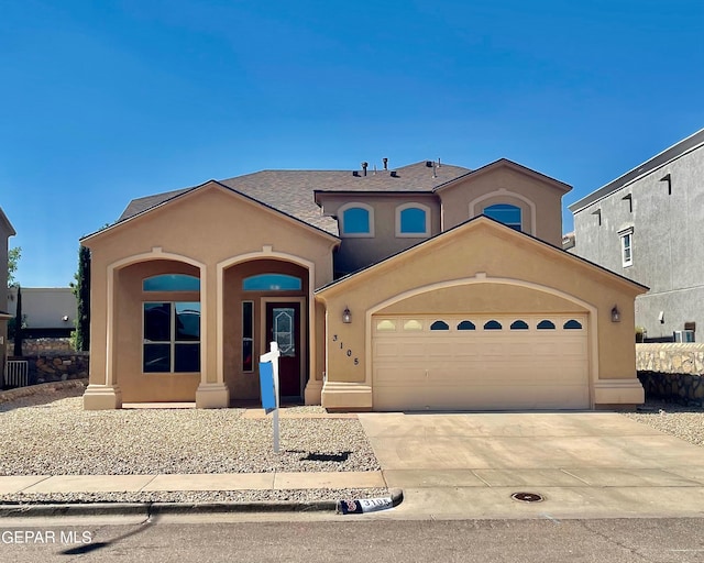 view of front of home featuring a garage