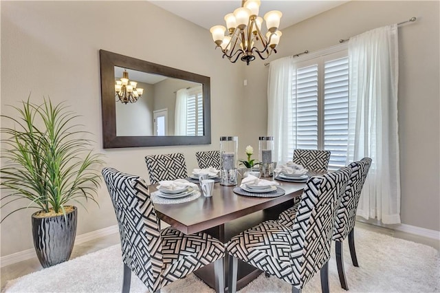 1701 Bull Ring St, El Paso, TX 79928 - dining area with a notable chandelier
