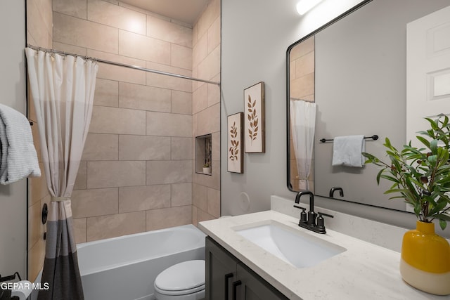 12741 Eltham Dr, Horizon City, TX 79928 - full bath with shower / bath combo with shower curtain, toilet, and vanity