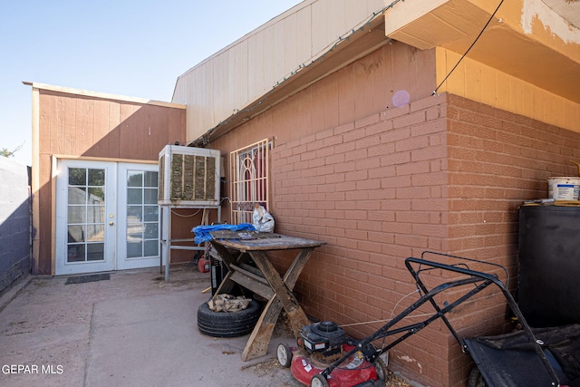 view of patio / terrace featuring french doors