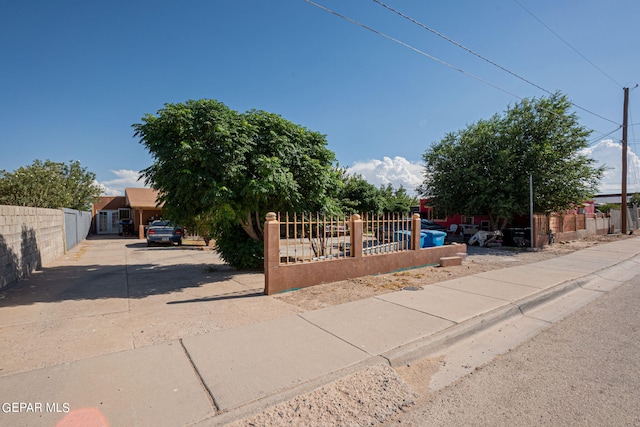 view of front of home with fence