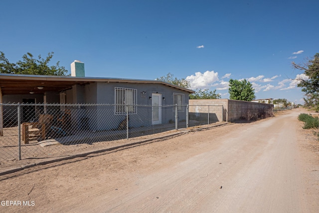 exterior space featuring fence