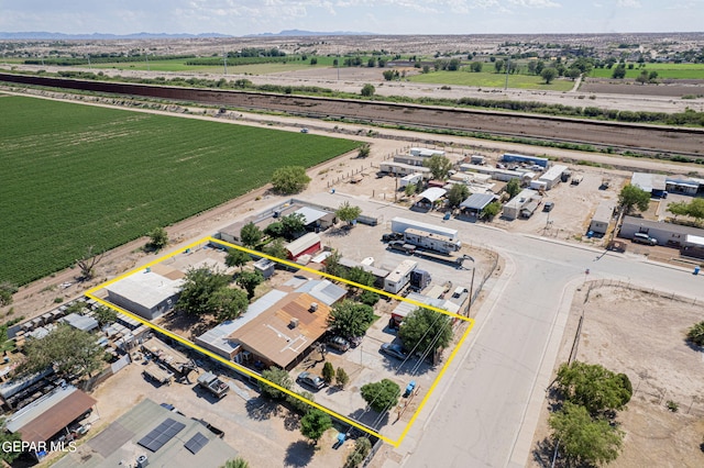 drone / aerial view featuring a rural view