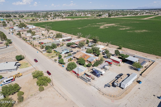 drone / aerial view with a rural view