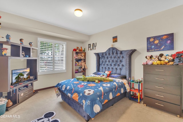 view of carpeted bedroom