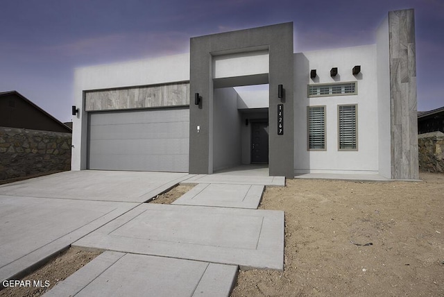 contemporary house with a garage