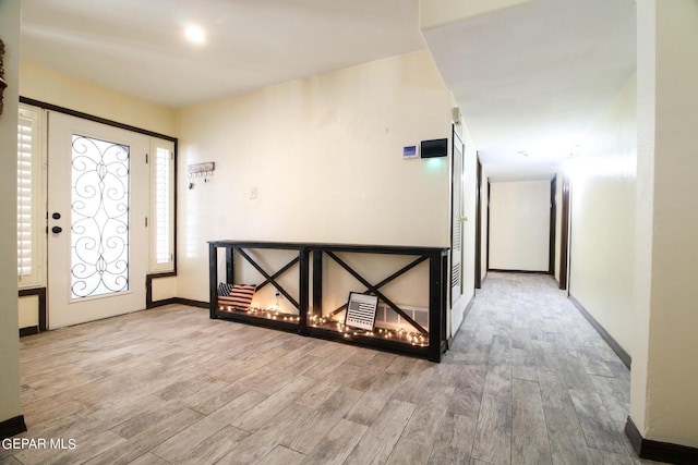 entryway featuring light hardwood / wood-style flooring