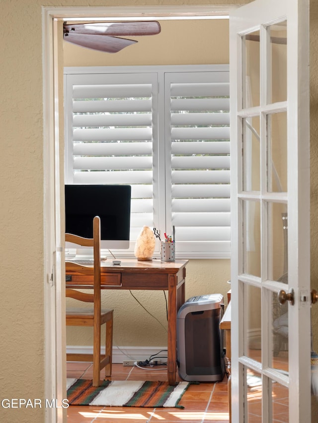 office featuring tile patterned floors