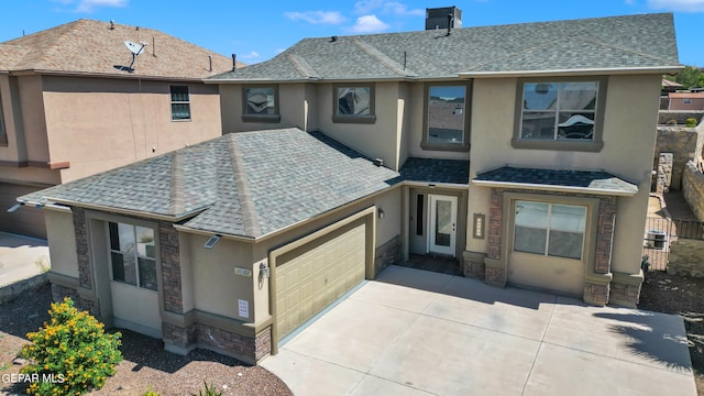 view of front of home featuring a garage